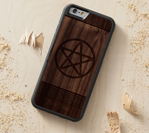 wood phone case for wiccan